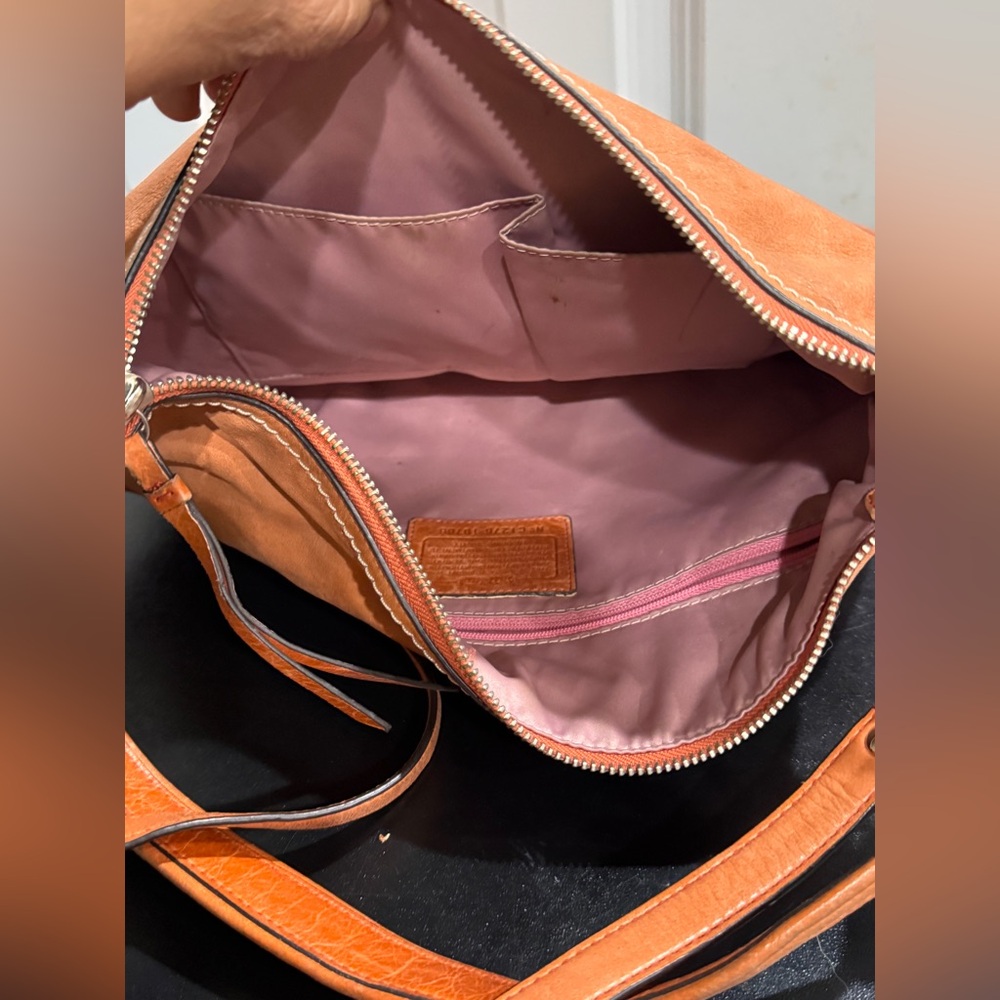 Coach poppy tangerine Orange Leather Crossbody / shoulder Bag 19788 - Picture 6 of 10
